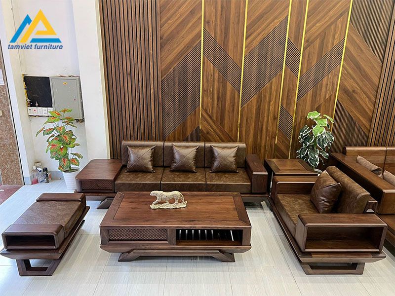 Bộ sofa gỗ sồi cao cấp SG-15