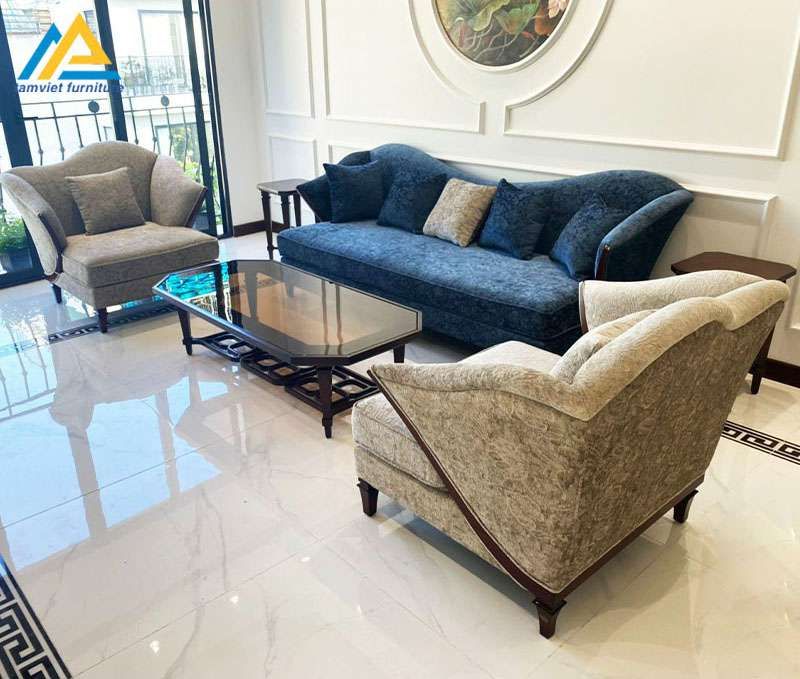 Bộ sofa nỉ gỗ sồi SN-30