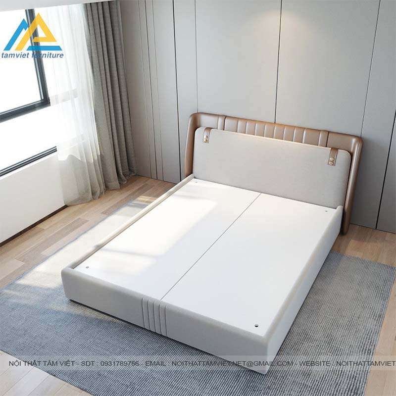 Giường ngủ gỗ MDF chắc chắn chống mối mọt tốt
