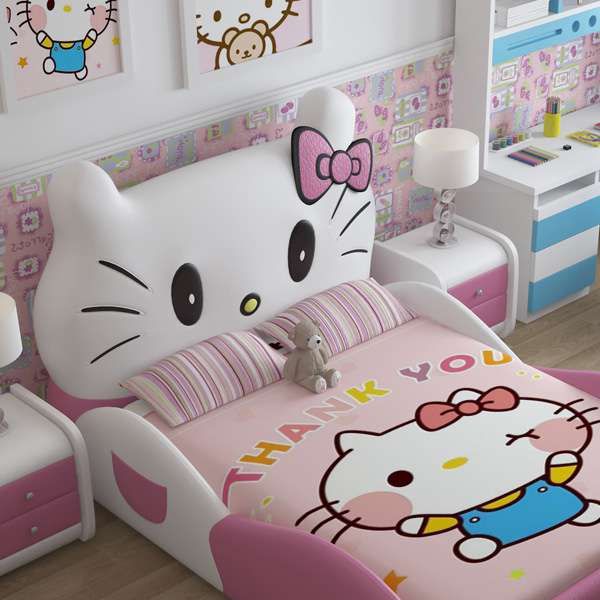 Với phòng ngủ màu hồng hello kitty, bạn sẽ tận hưởng một không gian đầy ấm áp và dễ chịu để nghỉ ngơi. Thiết kế tinh tế cộng với hình ảnh của nhân vật phim hoạt hình nổi tiếng đã tạo nên một phòng ngủ thú vị và độc đáo, đem lại cảm giác thoải mái và thư giãn.