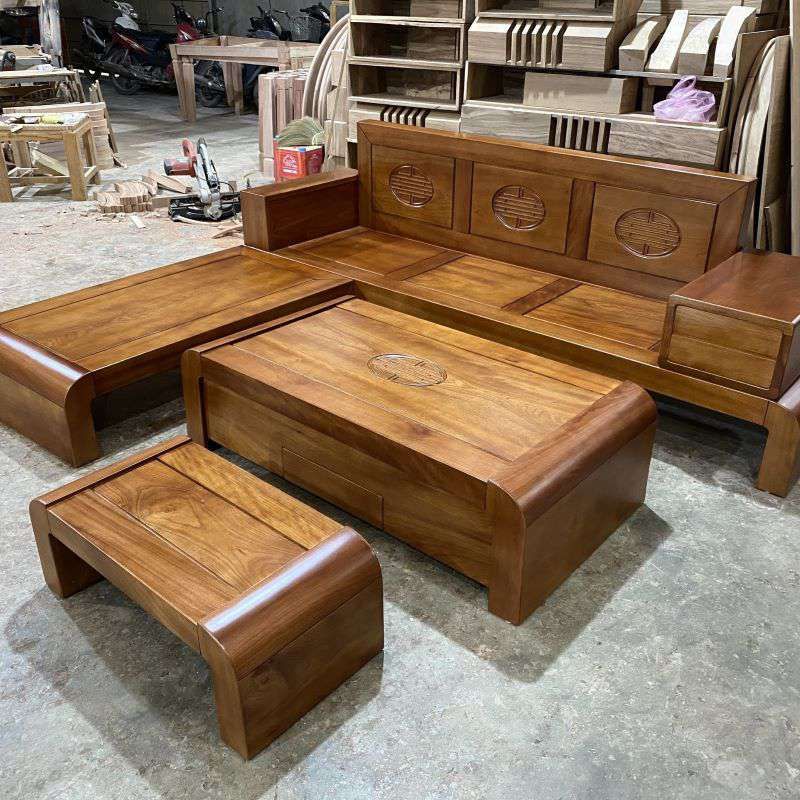 Sofa gỗ chữ L