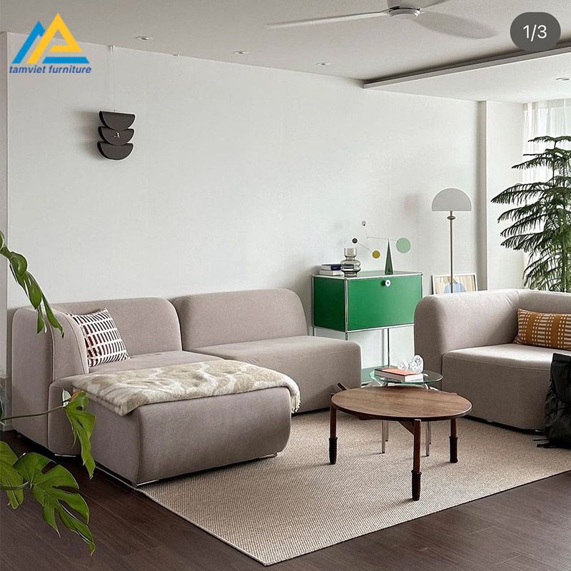 Sofa nỉ góc L hiện đại SN-43