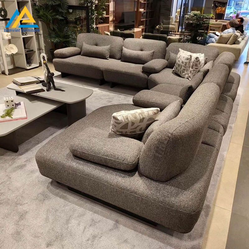 Ghế sofa nỉ góc L hiện đại SN-45