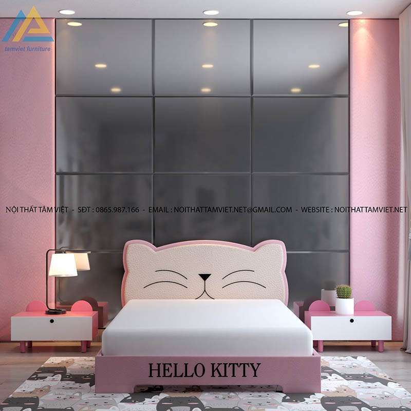 Tổng hợp những mẫu phòng ngủ màu hồng hello Kitty đẹp siêu lòng
